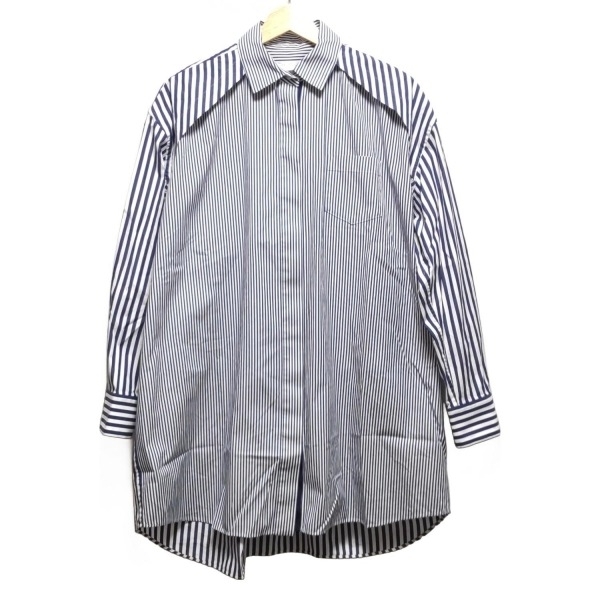 サカイ Sacai 長袖シャツブラウス サイズ1 S 23-06530 - ネイビー×白 レディース ストライプ/2way 美品 トップス_画像1