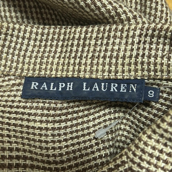 ラルフローレン RalphLauren サイズ9 M - ベージュ×ブラウン レディース 長袖/春/秋 ジャケット_画像3