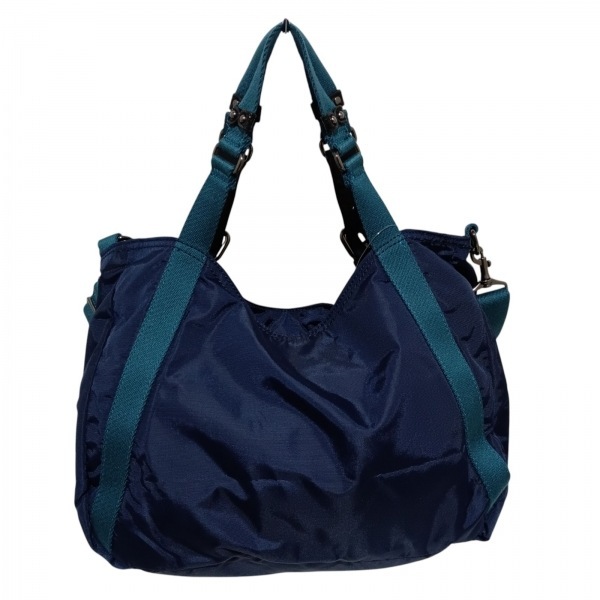 キプリング Kipling ハンドバッグ - ダークネイビー×ブルーグリーン×黒 新品同様 バッグ_画像3