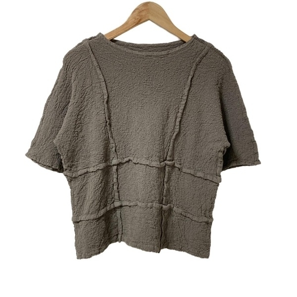 ミー/イッセイミヤケ me ISSEY MIYAKE 半袖カットソー - ダークグレー レディース シワ加工 トップス_画像1