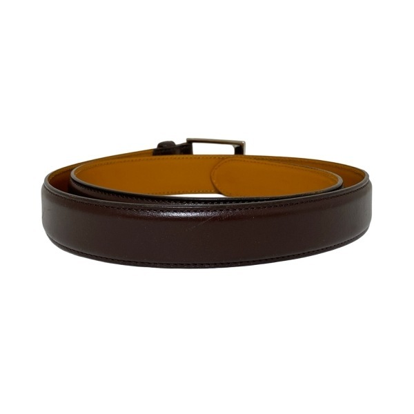 ユナイテッドアローズ UNITED ARROWS 92 - レザー ダークブラウン A day in the life ベルト_画像2