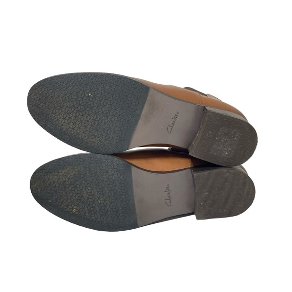 クラークス Clarks ショートブーツ 6 D - レザー ブラウン×ダークブラウン レディース サイドゴア 靴_画像4