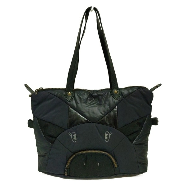 アルベロベロ/オレボレブラ ALBEROBELLO/OLLEBOREBLA ショルダーバッグ - レザー ダークネイビー×黒 キルティング バッグ_画像1