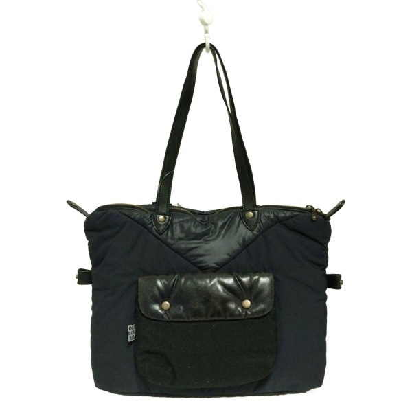 アルベロベロ/オレボレブラ ALBEROBELLO/OLLEBOREBLA ショルダーバッグ - レザー ダークネイビー×黒 キルティング バッグ_画像3