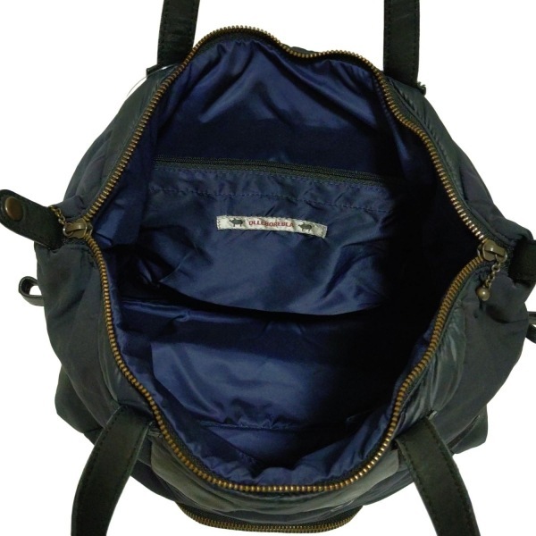 アルベロベロ/オレボレブラ ALBEROBELLO/OLLEBOREBLA ショルダーバッグ - レザー ダークネイビー×黒 キルティング バッグ_画像7