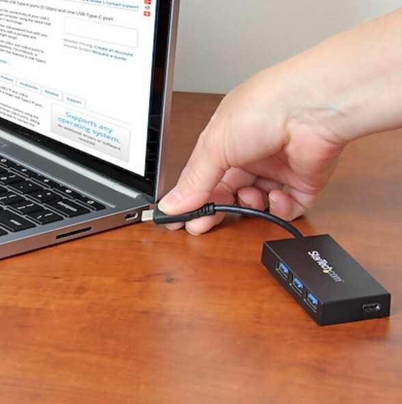 StarTech.com 4ポートUSB-Cハブ USB-C×1 / USB-A×3 (5Gbps)対応ハブ　②