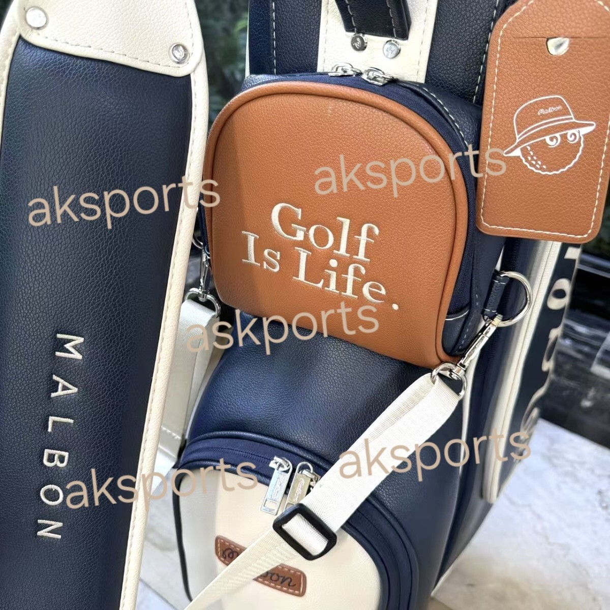 新型入荷★ キャディバッグ マルボンゴルフ MalbonGolf　 スタンド型　カラーブルー_画像5