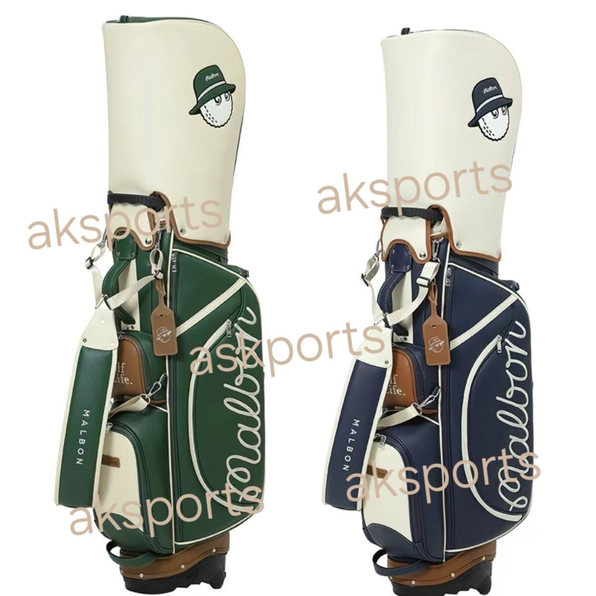 新型入荷★ キャディバッグ マルボンゴルフ MalbonGolf　 スタンド型　カラーブルー_画像10