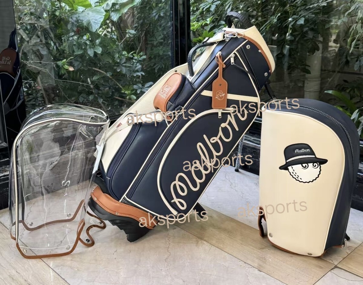 新型入荷★ キャディバッグ マルボンゴルフ MalbonGolf　 スタンド型　カラーブルー_画像2