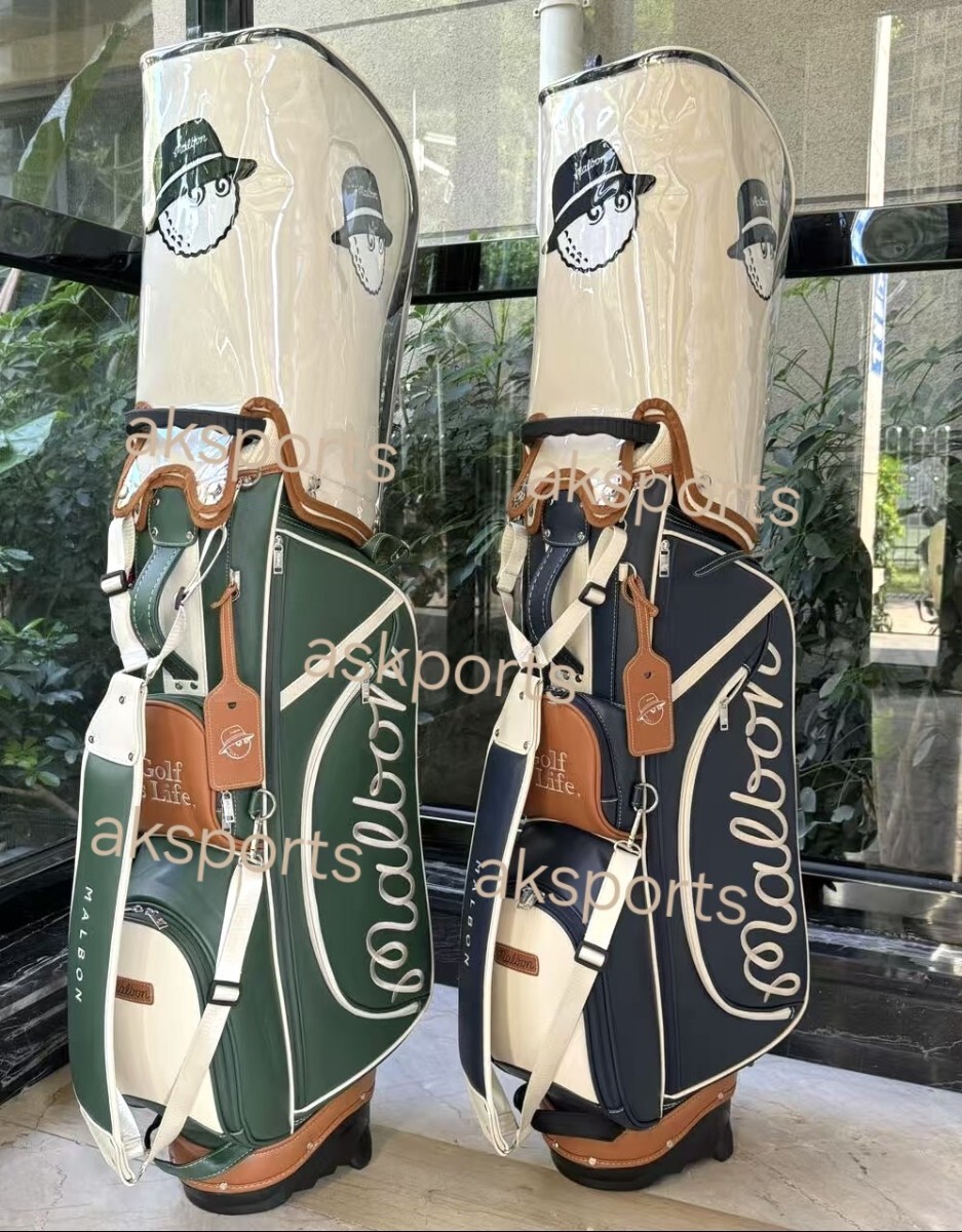 新型入荷★ キャディバッグ マルボンゴルフ MalbonGolf　 スタンド型　カラーブルー_画像7