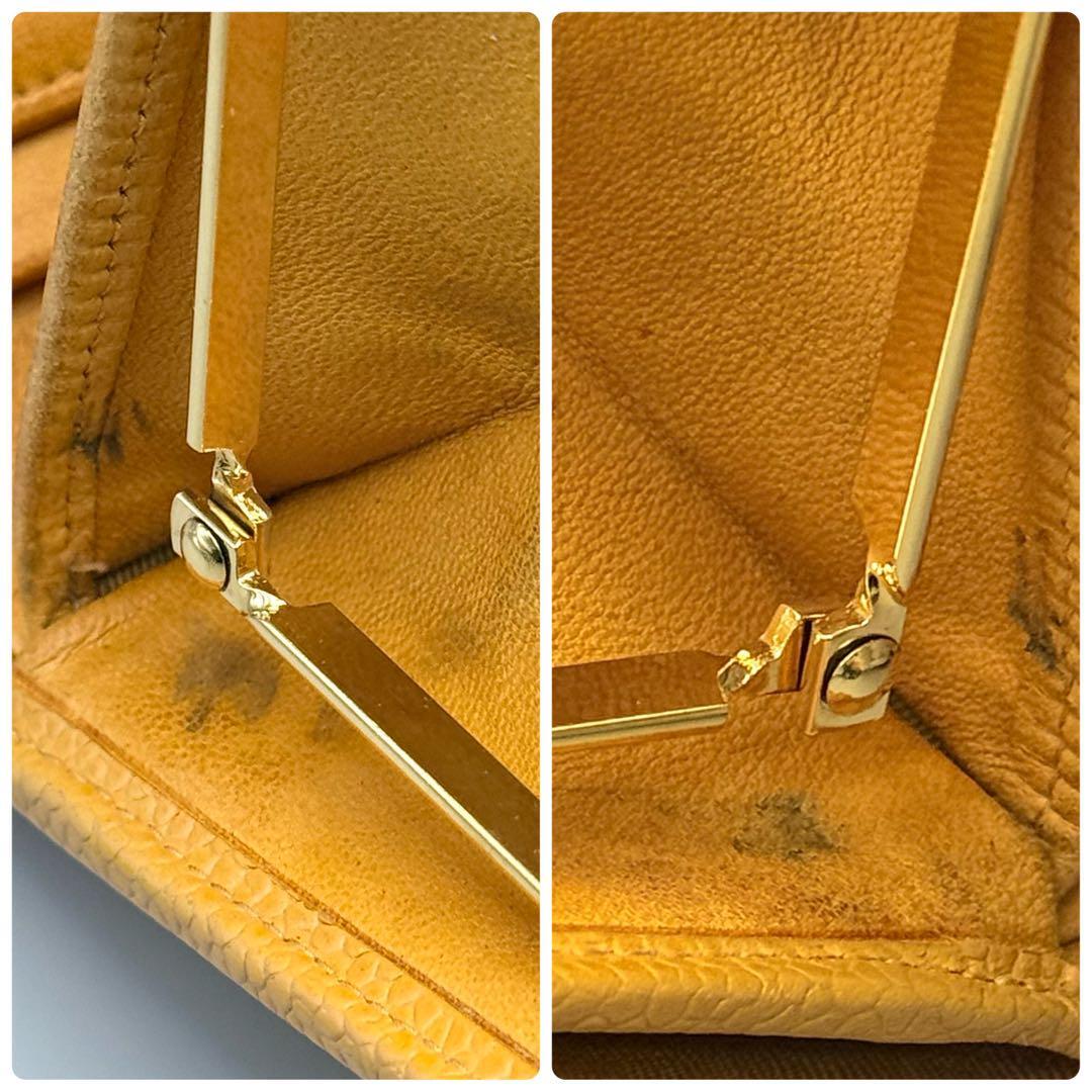 【金運up】CHANEL イエローレザー 二つ折り財布
