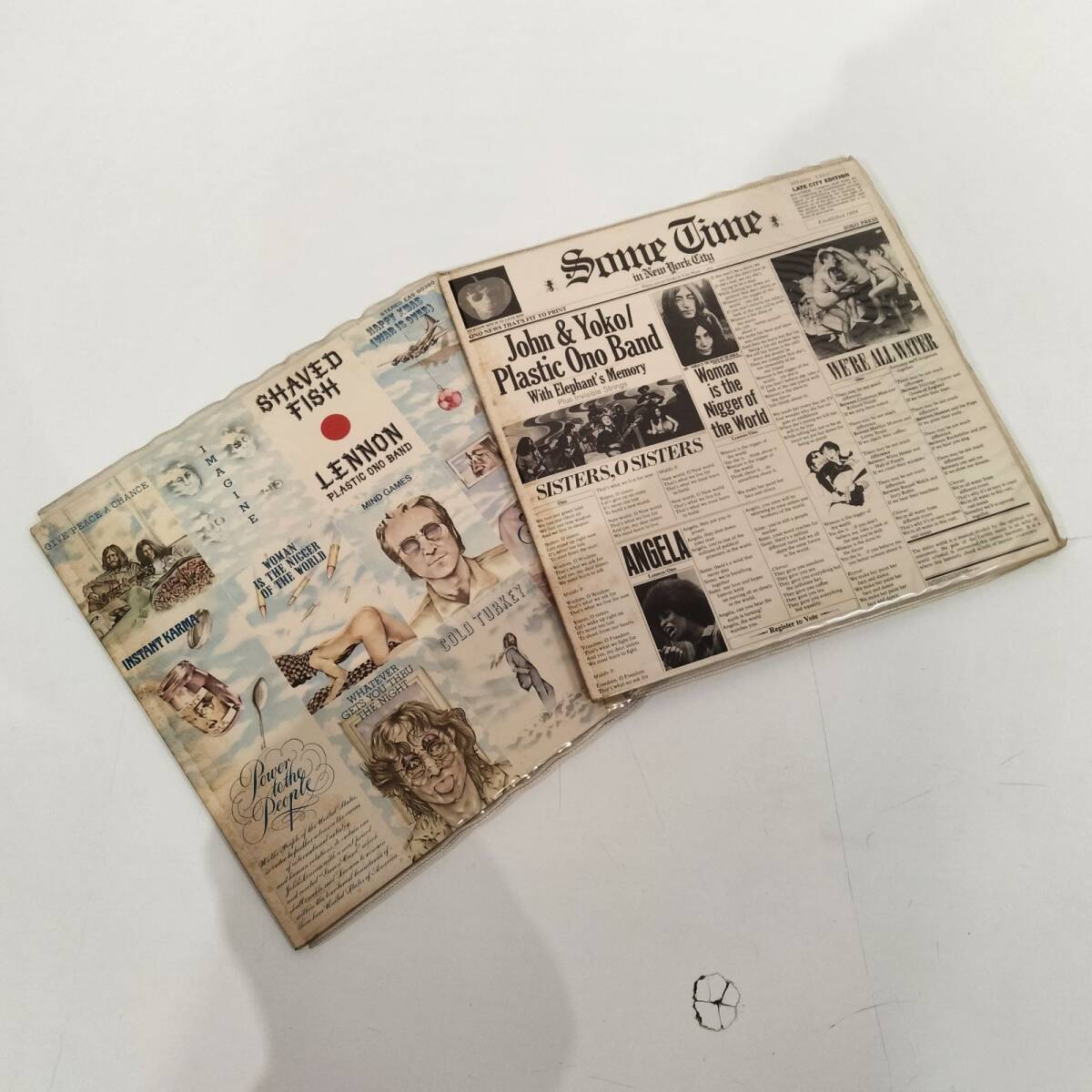 [N-6239] LPレコード ジョン?レノン / John ＆ Yoko/Plastic Ono Band 2作品セット / SHAVED FISH ＆ SOME TIME IN NEW YORK CTIY