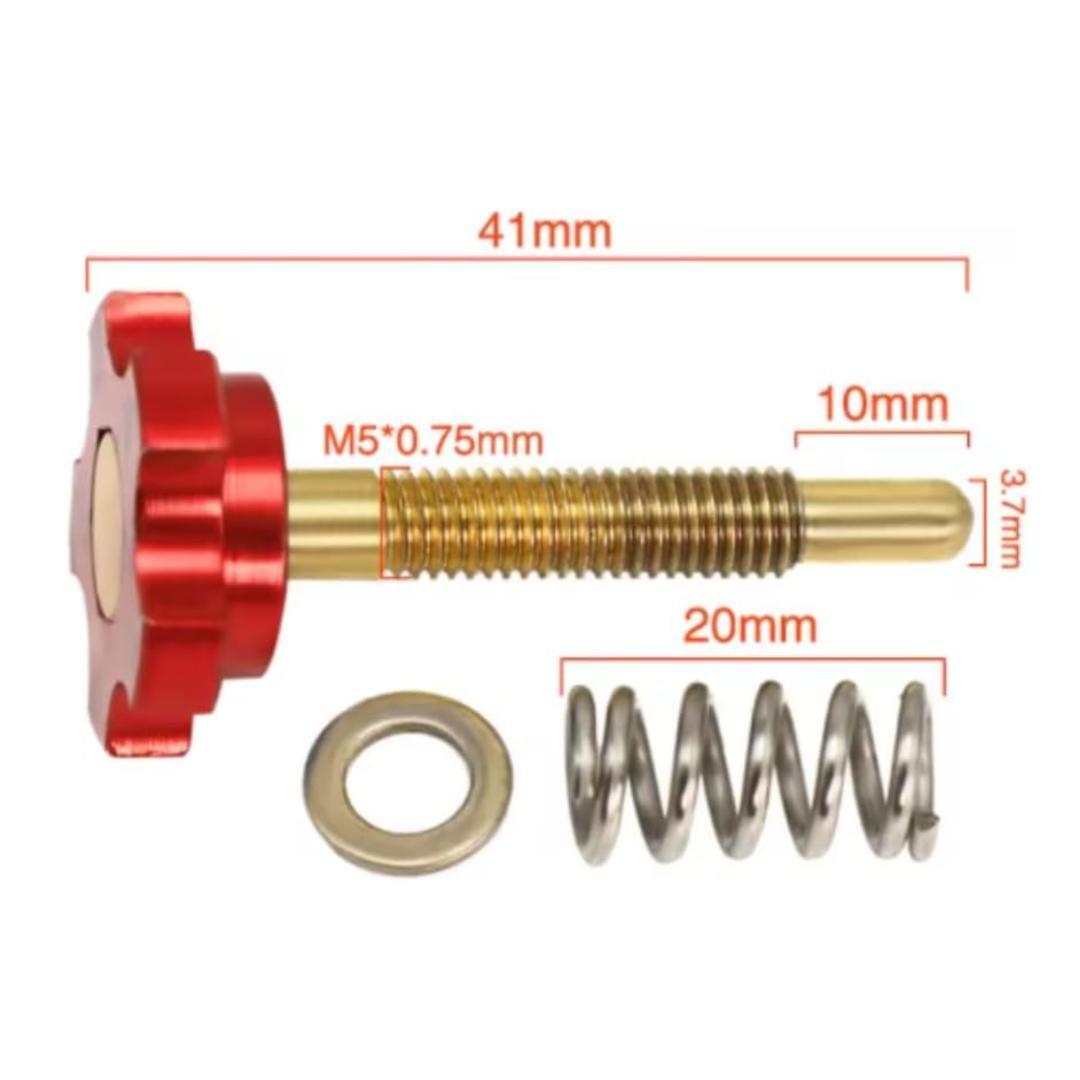 PWKキャブレター アイドルスクリュー エアスクリュー セット PWK28 PWK30 PWK34 レッド 調整用 互換品 管理T2の画像2