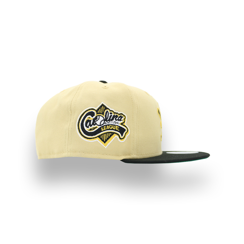 日本未発売 ニューエラ NEW ERA マイナーリーグ セーラム・バッカニアーズ カロライナリーグ 59FIFTY キャップ [VEGAS GOLD/BLACK] [7 1/2]_画像2