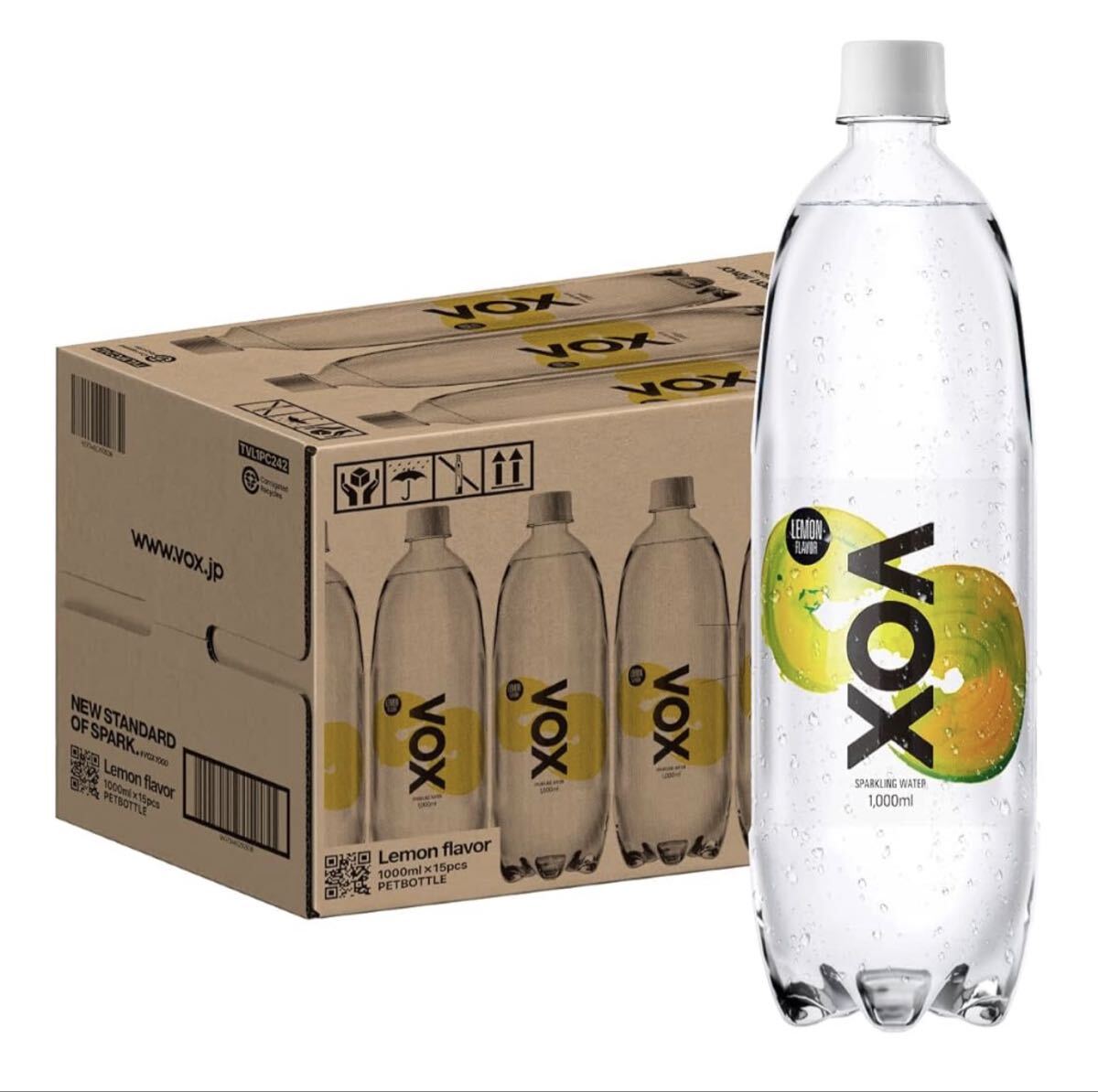 【15本】VOX 強(qiáng)炭酸水 レモンフレーバー 100ml × 15本（無(wú)糖?カロリーゼロ）