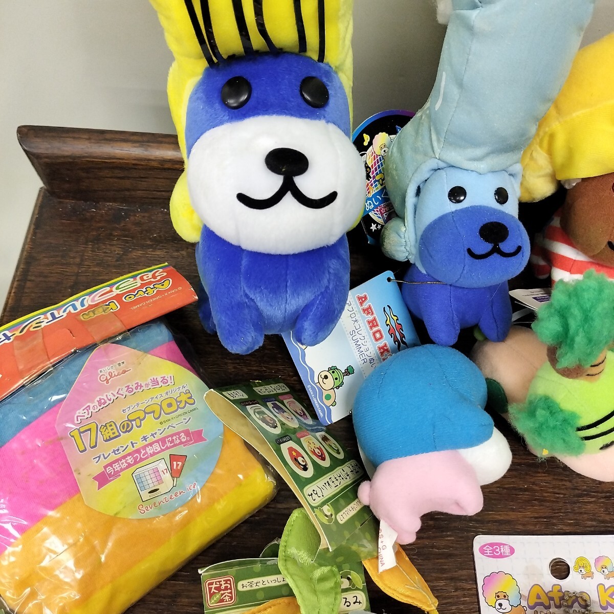 アフロ犬　ぬいぐるみ　マスコット　キーホルダー　Tシャツ　お茶犬　平成レトロ　當時物