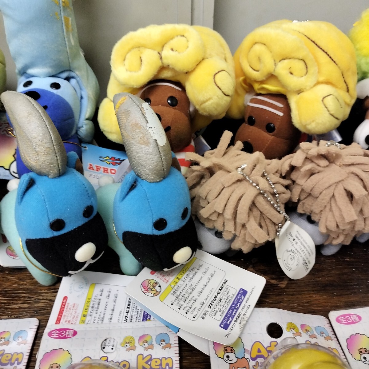 アフロ犬　ぬいぐるみ　マスコット　キーホルダー　Tシャツ　お茶犬　平成レトロ　當時物