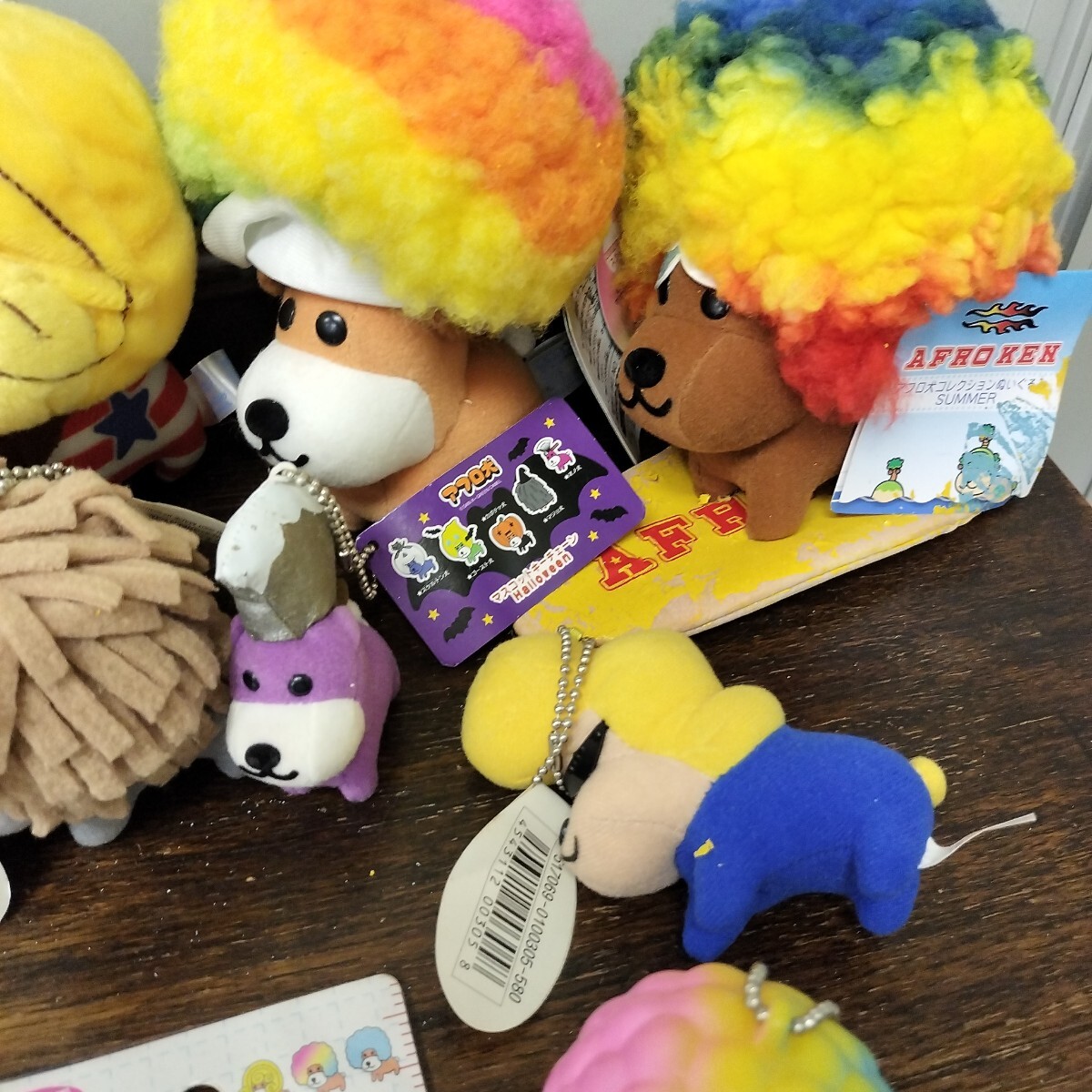 アフロ犬　ぬいぐるみ　マスコット　キーホルダー　Tシャツ　お茶犬　平成レトロ　當時物