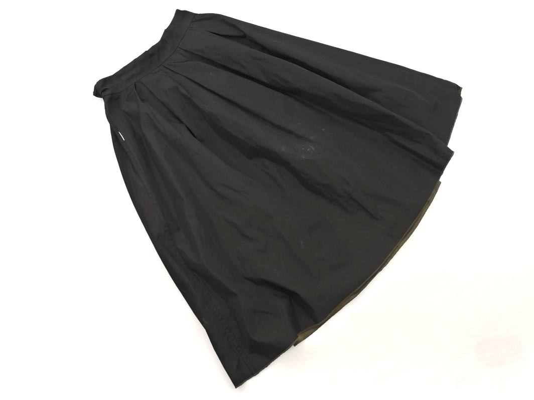 ZARA basic ザラ ベーシック タック リバーシブル フレア スカート sizeXS/カーキ ◇■ ☆ fia2 レディース_画像7