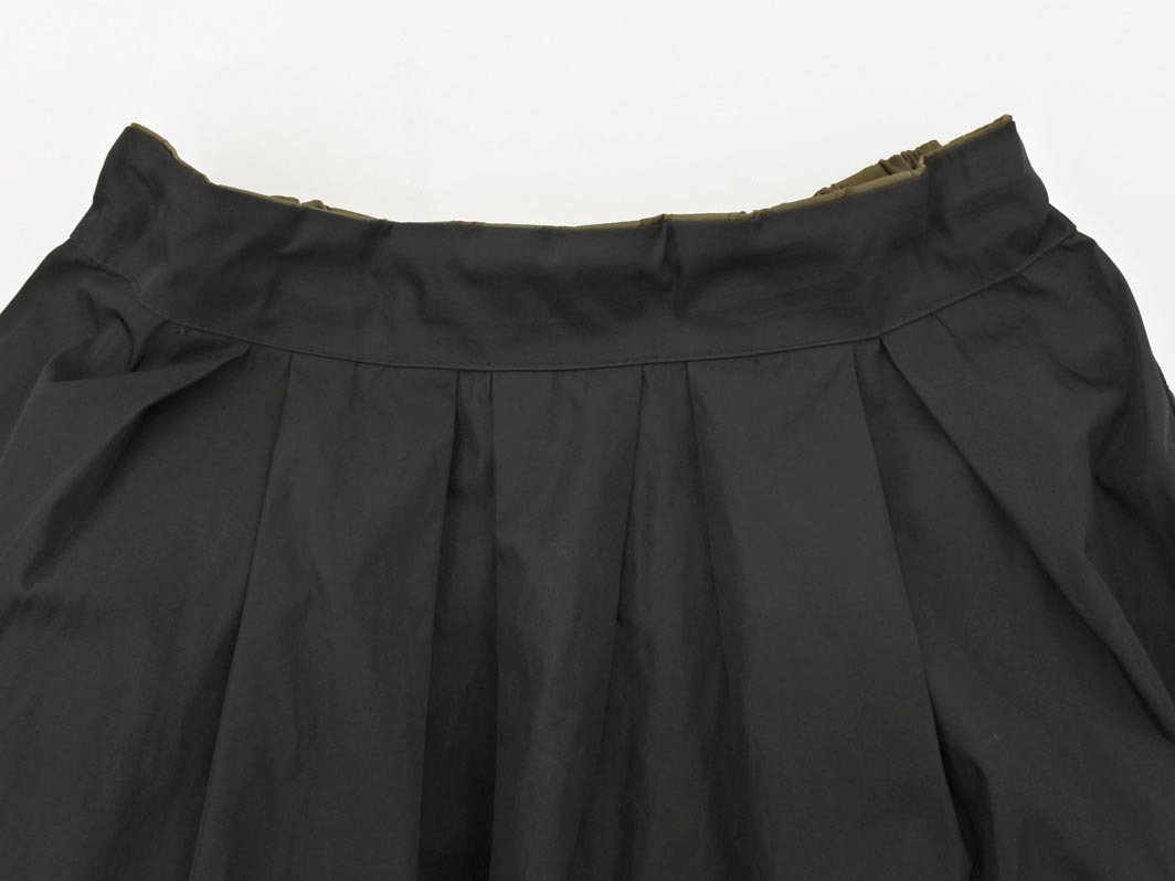 ZARA basic ザラ ベーシック タック リバーシブル フレア スカート sizeXS/カーキ ◇■ ☆ fia2 レディース_画像9