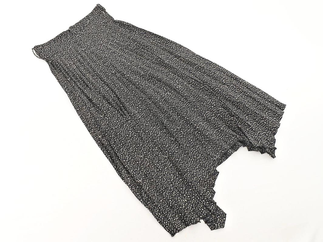 ZARA ザラ 総柄 ロング プリーツ スカート sizeS/黒 ◇■ ☆ fia2 レディース_画像4