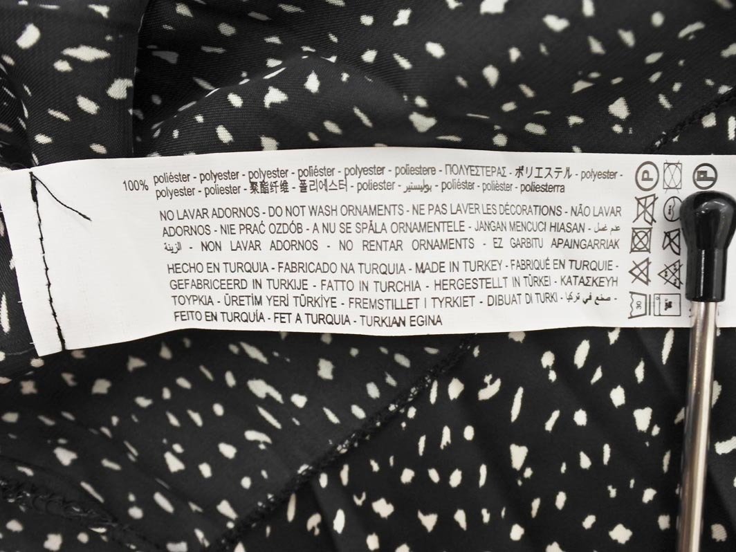 ZARA ザラ 総柄 ロング プリーツ スカート sizeS/黒 ◇■ ☆ fia2 レディース_画像5