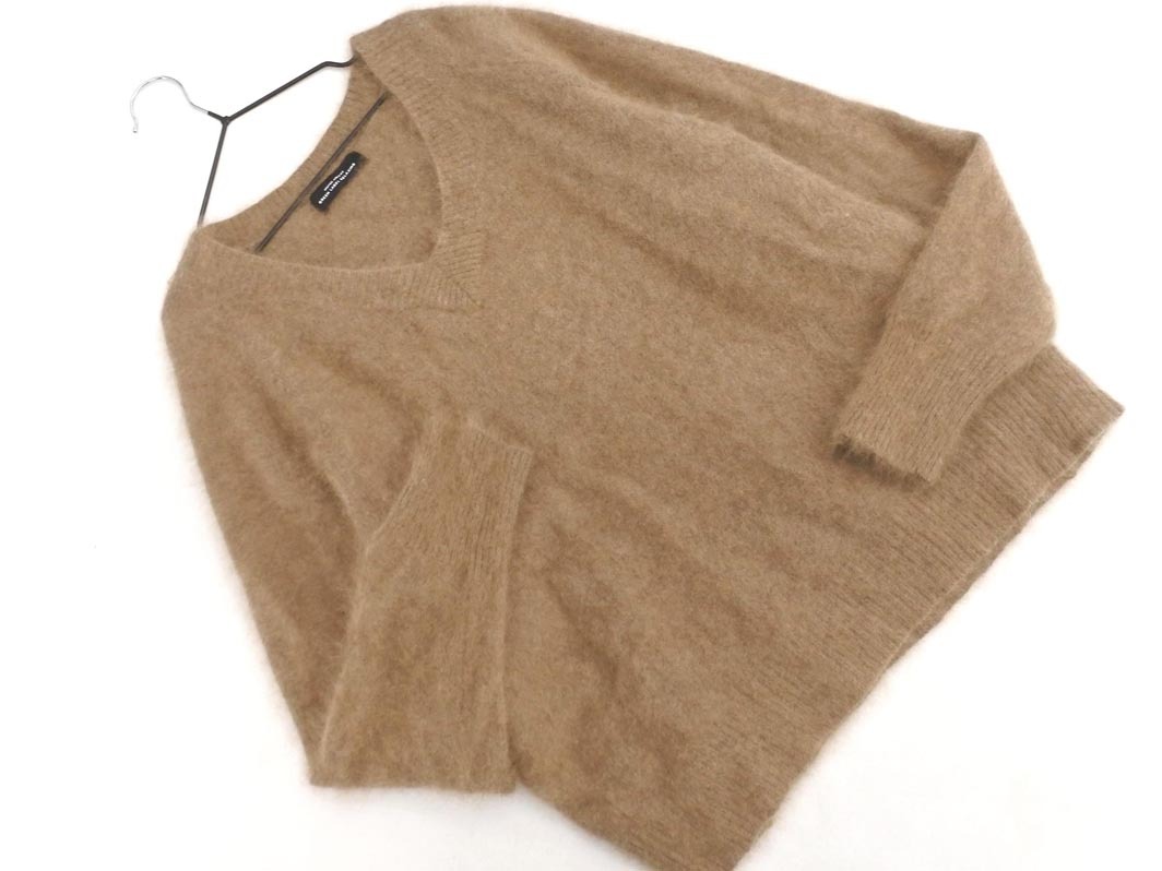 グリーンレーベルリラクシング ユナイテッドアローズ ウール混 フェザーヤーン ニット セーター 茶 ◇■ ☆ fia2 レディース_画像1