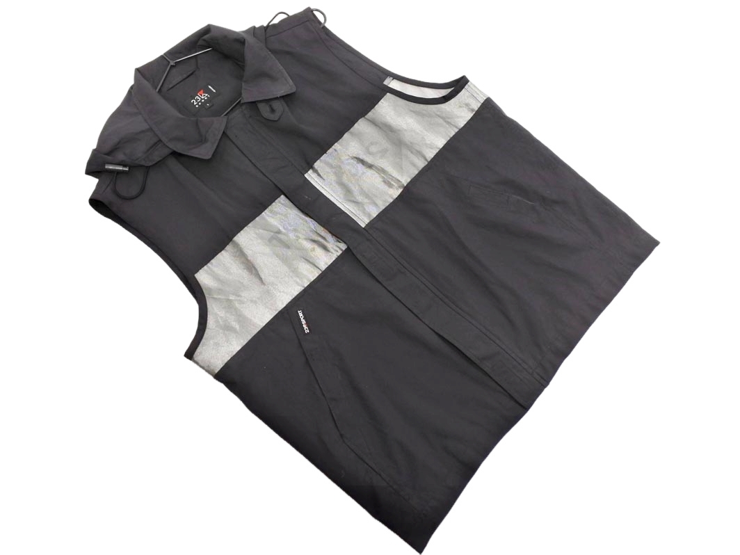 ネコポスOK 23区 SPORT 23区 スポーツ 切替 プリント 2WAy ベスト size1/黒 ◇■ ☆ fia2 メンズ_画像1
