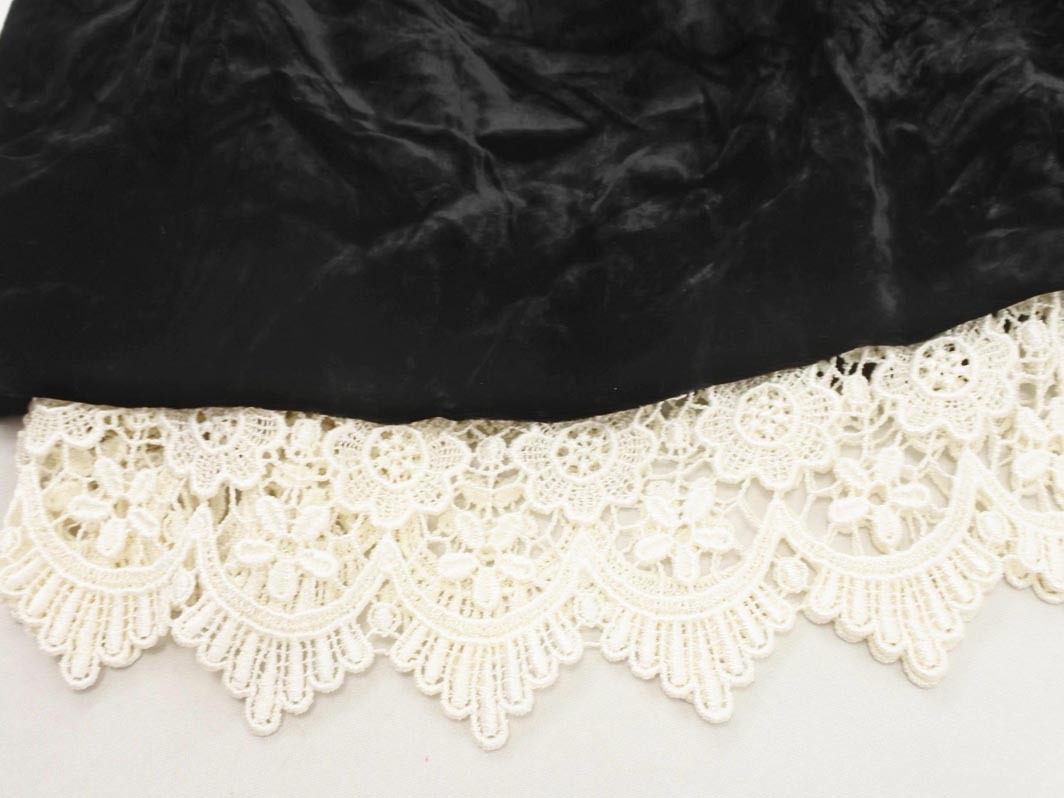 ROPE Rope велюр поддельный Layered One-piece size9AT/ чёрный *# * fia2 женский