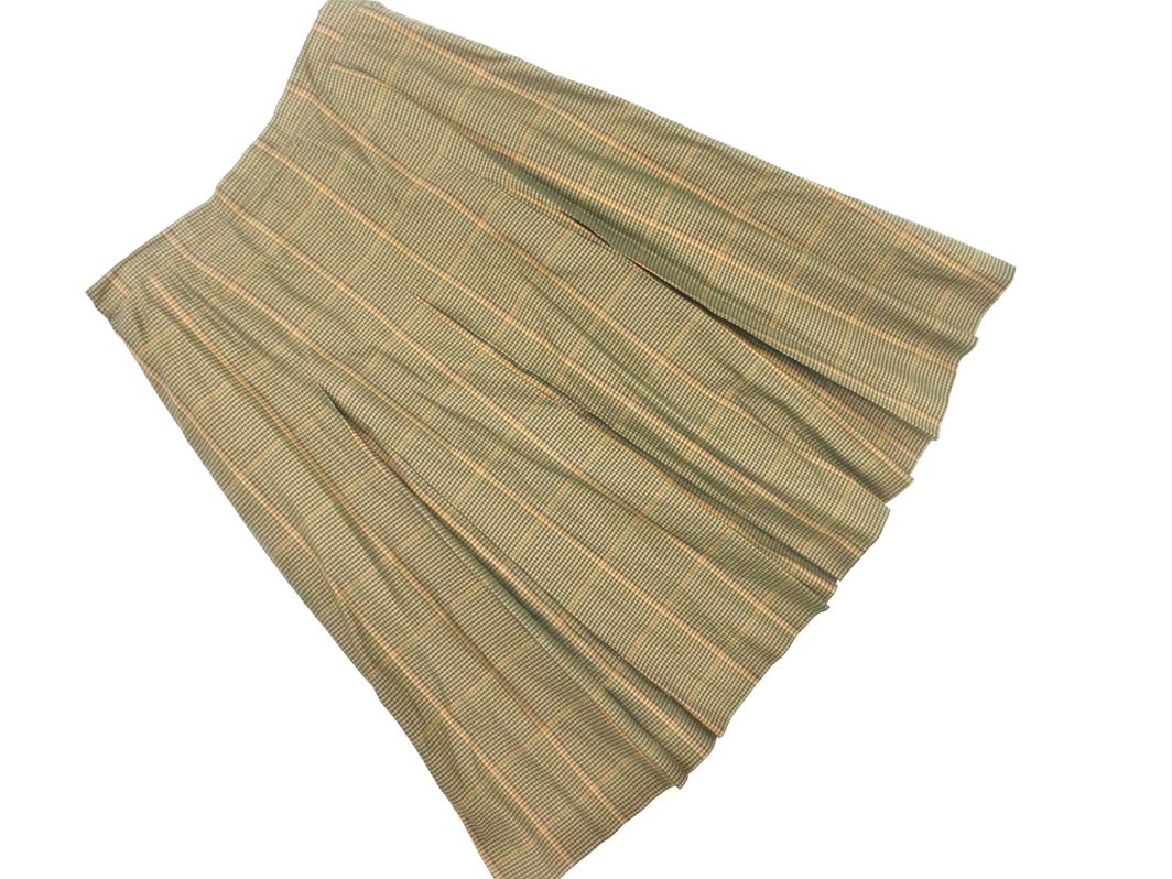 ネコポスOK burberrys バーバリーズ チェック タック ロング スカート size15/カーキ ◇■ ☆ fia2 レディース