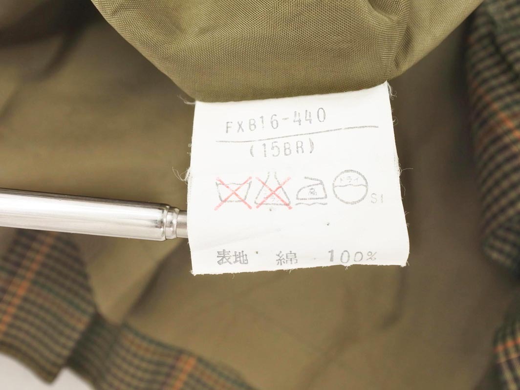 ネコポスOK burberrys バーバリーズ チェック タック ロング スカート size15/カーキ ◇■ ☆ fia2 レディース