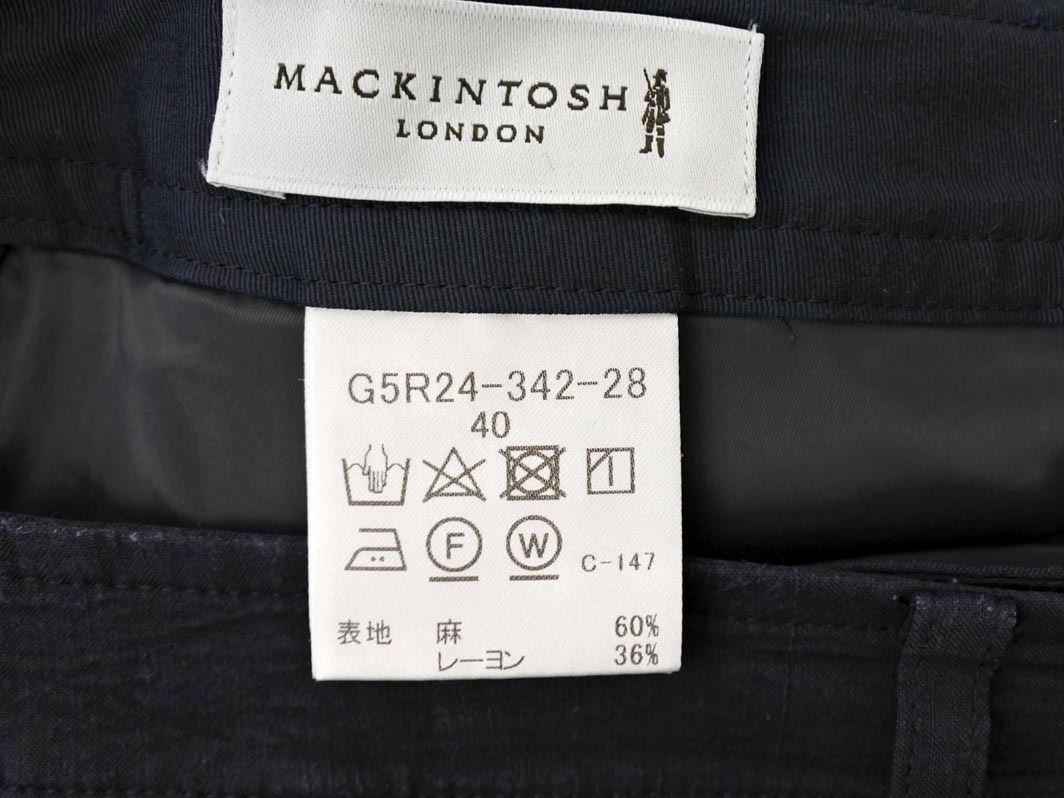 MACKINTOSH LONDON マッキントッシュロンドン テーパード パンツ size40/紺 ■■ ☆ fia2 レディース_画像4