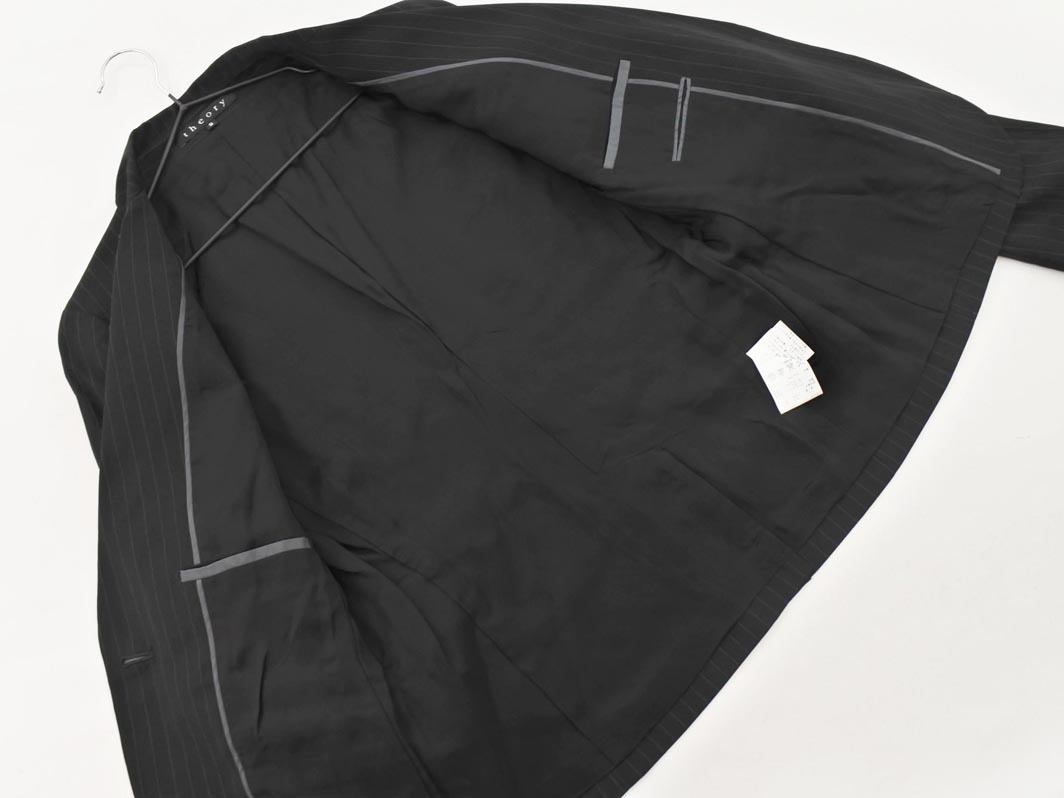 theory теория в тонкую полоску tailored jacket size2/ чёрный *# * fia2 женский