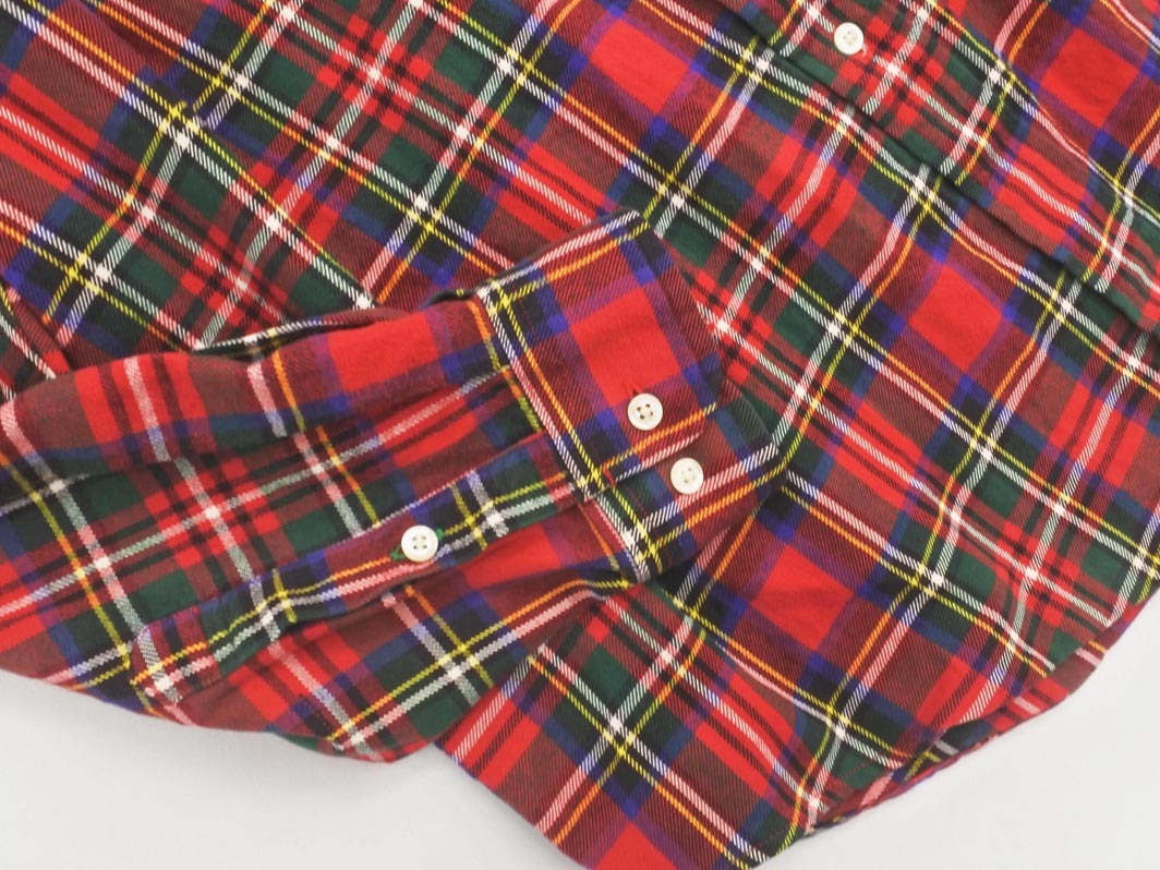 TOMMY HILFIGER トミーヒルフィガー チェック ボタンダウン シャツ sizeM/赤 ◇■ ☆ fia2 メンズ_画像3