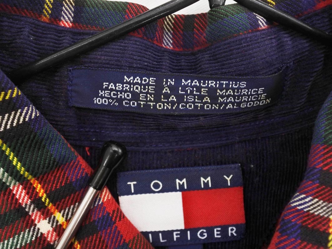 TOMMY HILFIGER トミーヒルフィガー チェック ボタンダウン シャツ sizeM/赤 ◇■ ☆ fia2 メンズ_画像4