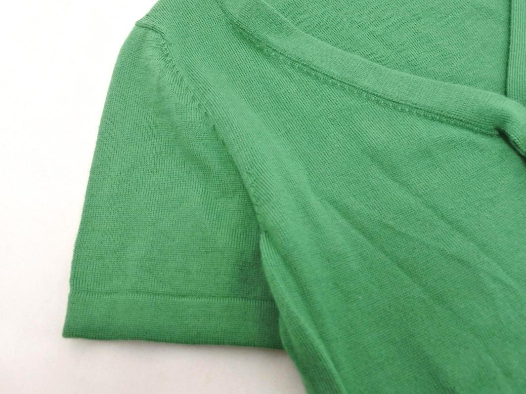 ネコポスOK MELROSE メルローズ ウール混 Vネック ニット セーター 緑 ◇■ ☆ fia3 レディース_画像3