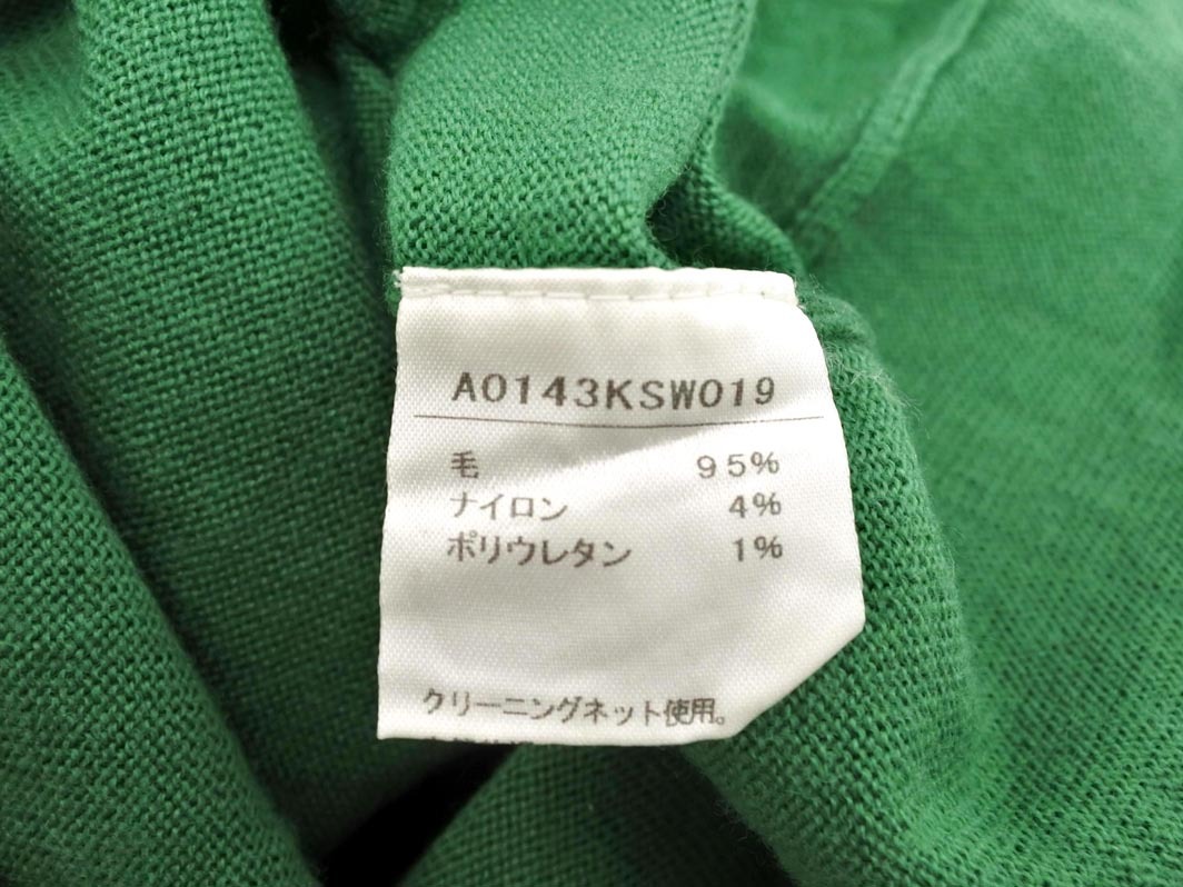 ネコポスOK MELROSE メルローズ ウール混 Vネック ニット セーター 緑 ◇■ ☆ fia3 レディース_画像5