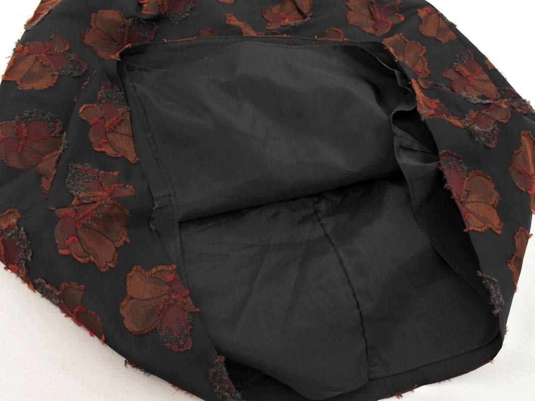 UNTITLED Untitled цветочный принт юбка size1/ чёрный x чай *# * fia3 женский