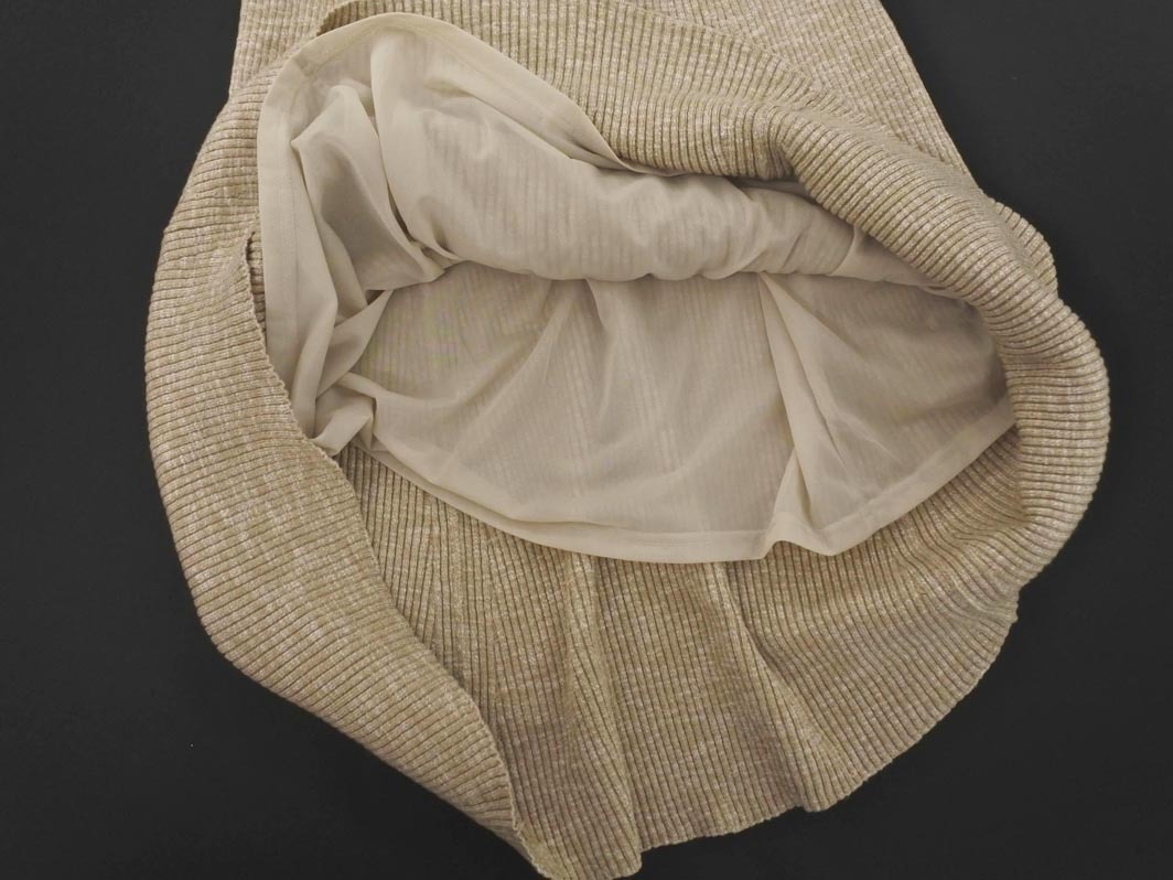 Mila Owen ミラオーウェン ニット ロング スカート size0/ベージュ ◇■ ☆ fia2 レディース