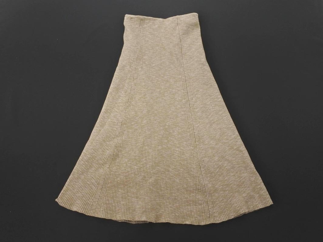 Mila Owen ミラオーウェン ニット ロング スカート size0/ベージュ ◇■ ☆ fia2 レディース