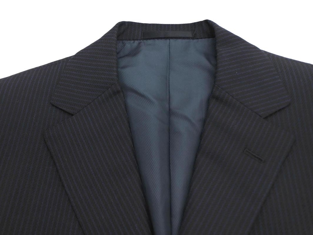 BURBERRY バーバリー ウール100% ストライプ テーラード ジャケット size40R/黒 ◇■ ☆ fia3 メンズの画像3