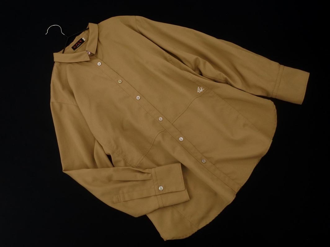 ネコポスOK EVEX by KRIZIA エヴェックスバイクリツィア 長袖 シャツ size42/ベージュ ◇■ ☆ fia3 レディースの画像1