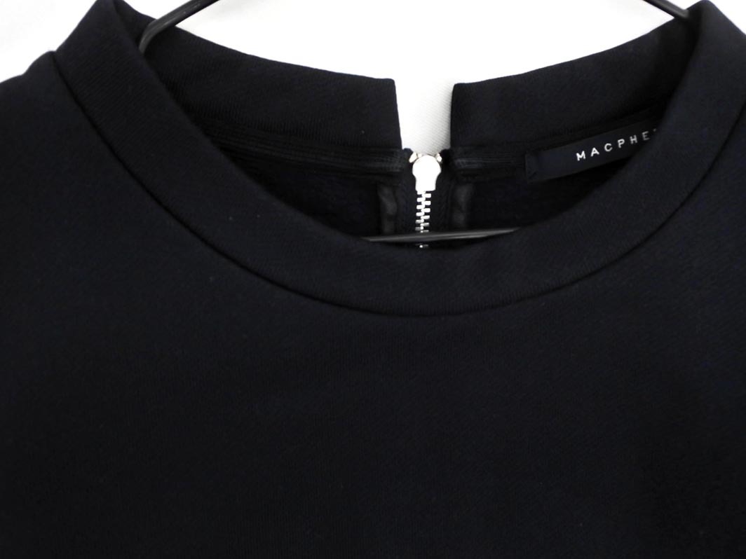MACPHEE マカフィー トゥモローランド 裏起毛 チュニック ワンピース size38/濃紺 ◇■ ☆ fia5 レディース_画像4