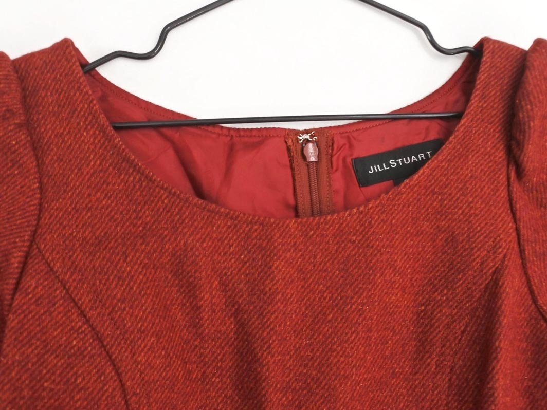 JILLSTUART ジルスチュアート ウール混 ワンピース size0/赤 ◇■ ☆ fia5 レディース