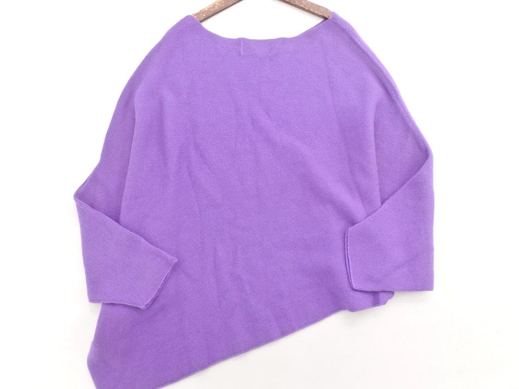 ADAM ET ROPE’ アダムエロペ ウール混 ドルマン ニット セーター sizeF/紫 ◇■ ☆ fia5 レディース_画像4
