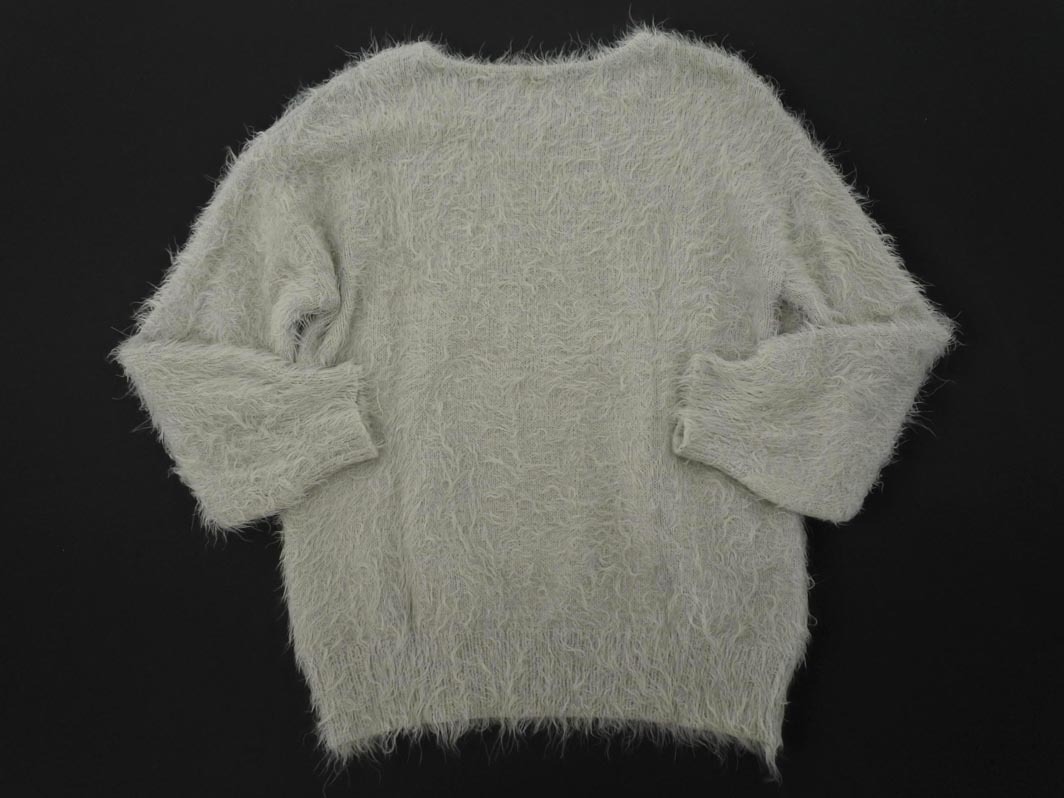 earth music&ecology アースミュージック&エコロジー 花柄 刺繍 シャギー ニット セーター sizeF/ライトグレー ◇■ ☆ fia5 レディース_画像4