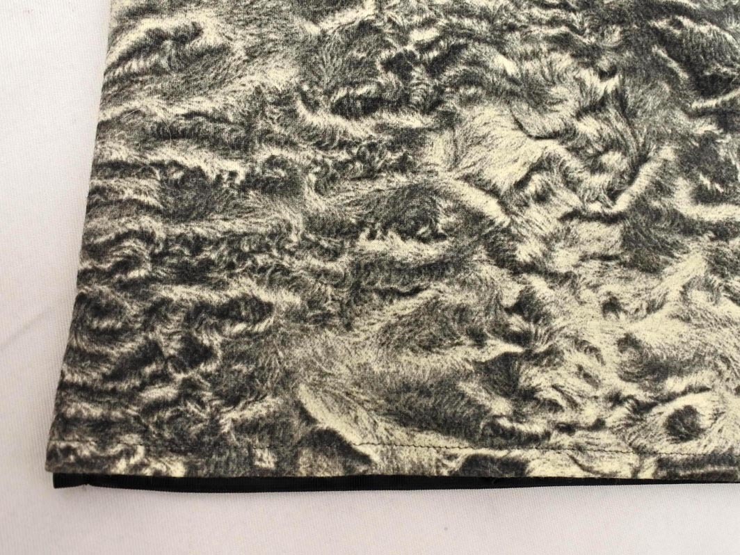 JUNKO SHIMADA ジュンコシマダ ウール100% 総柄 巻き ラップ スカート size9/グレーｘベージュ ◇■ ☆ fia5 レディース_画像2