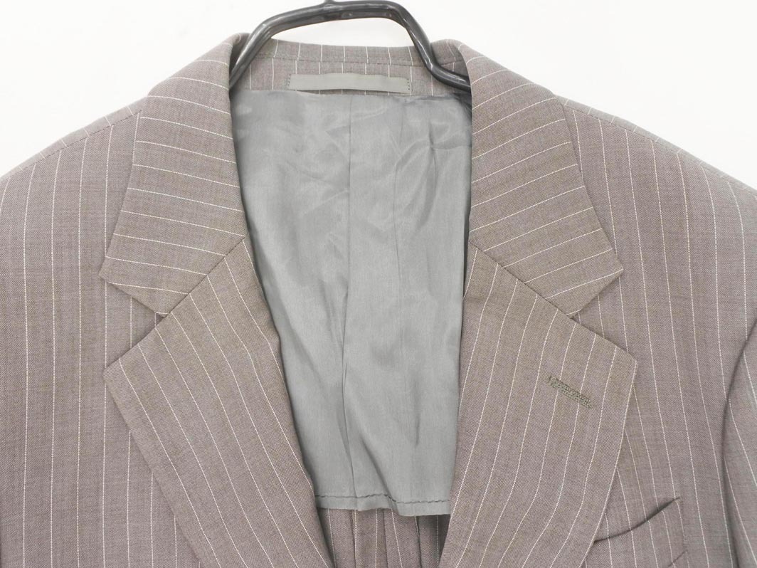 ARMANI COLLEZIONI アルマーニコレツィオーニ ストライプ テーラード ジャケット size48/グレー ■■ ☆ fia4 メンズ_画像3