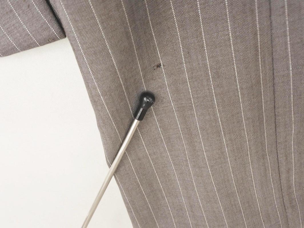 ARMANI COLLEZIONI アルマーニコレツィオーニ ストライプ テーラード ジャケット size48/グレー ■■ ☆ fia4 メンズ_画像7