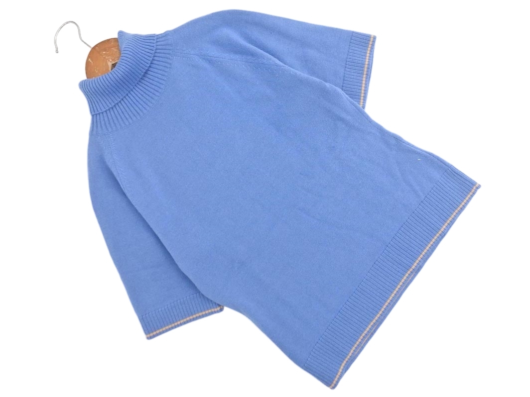 NEWYORKER ニューヨーカー ウール混 ハイネック ニット セーター sizeM/水色 ◇■ ☆ fia5 レディース_画像1